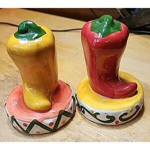 Ceramic Chili Pepper Boot Salt & Pepper Shakers – Southwestern Kitchen Décor